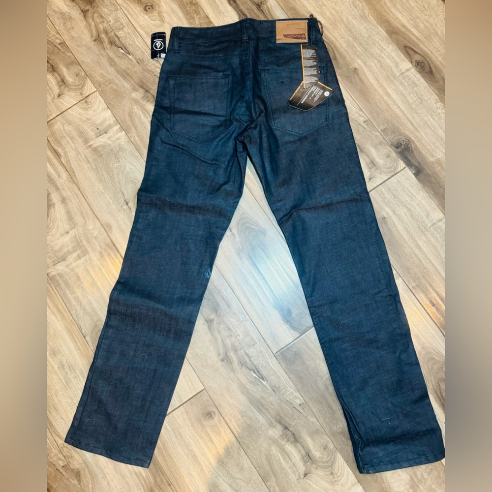 Volcom Solver Straight Black Jeans Youth Boy 28 ModernNEW